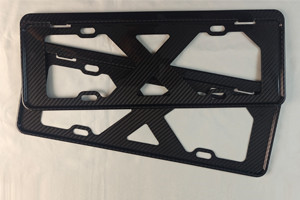 全碳纖維車牌框適合于多車型 高品質(zhì)碳纖維車牌架藍牌綠牌 碳纖復(fù)材一體成型硬殼抗壓